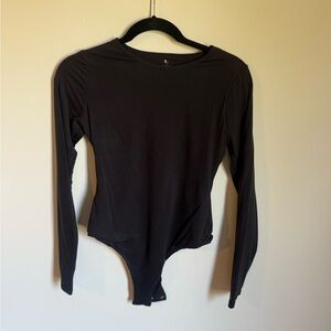 Chic Black Long Sleeve Bodysuit